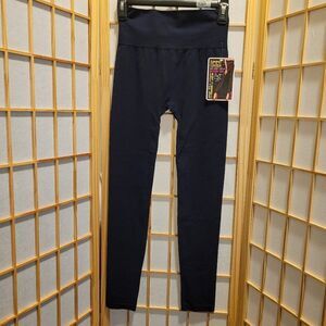 Shosho Womens Blue Control Top Slimming Stretch Leggings Size S/M NWT